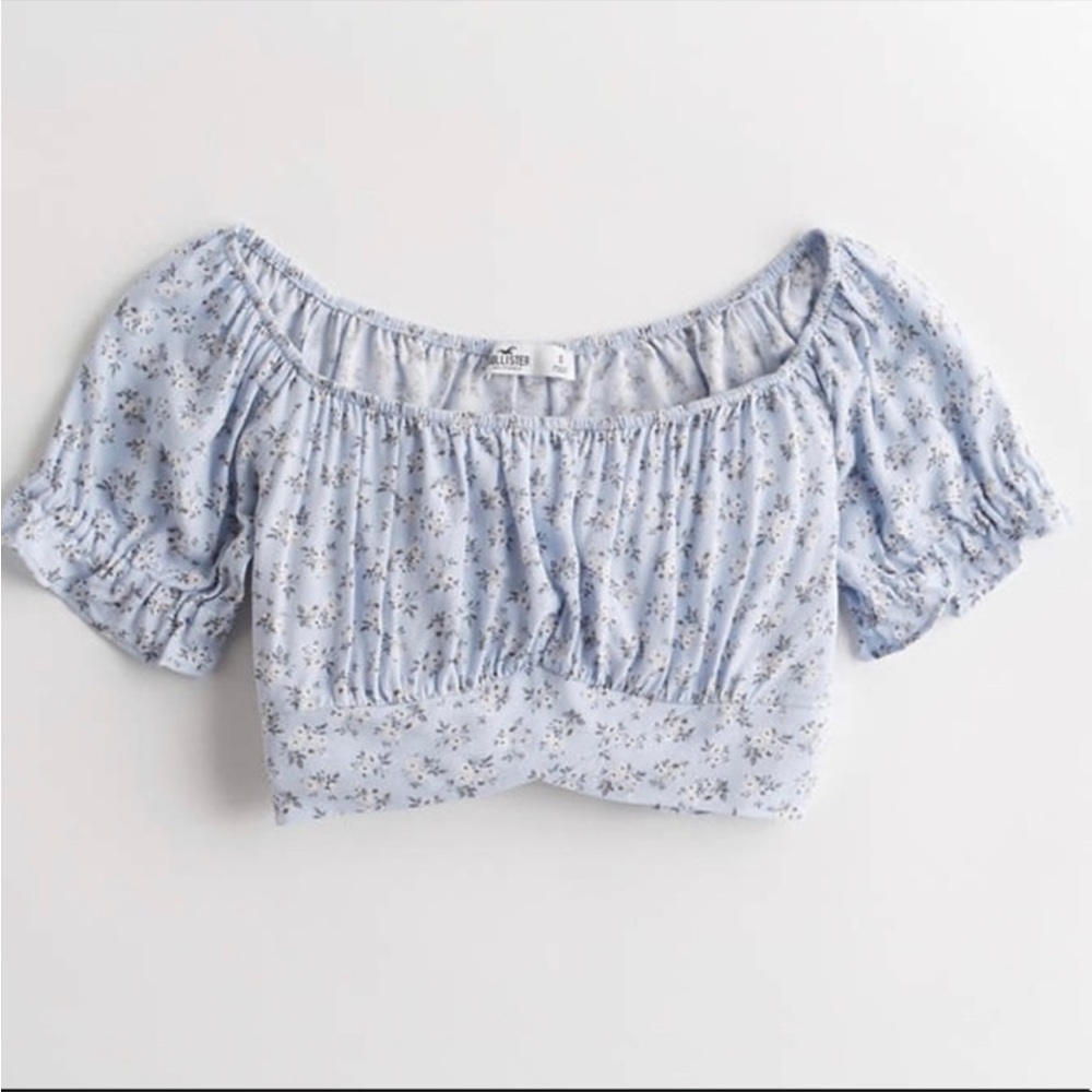Girls Puff-Sleeve Off-The Shoulder Crop Top